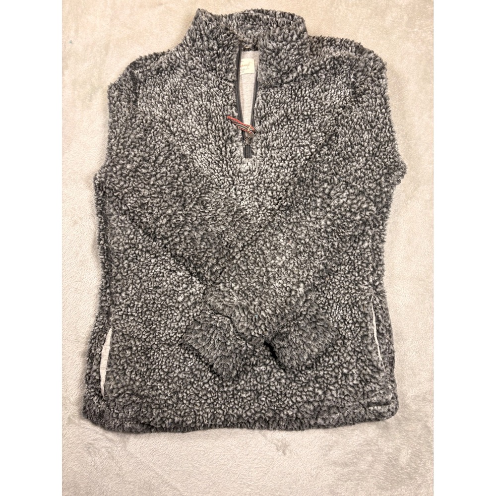 Weatherproof Vintage Womens Small Gray Sherpa Quarter Zip Pullover